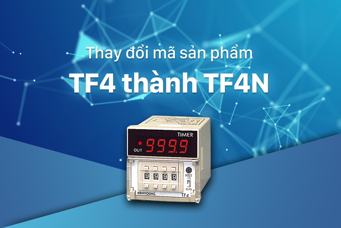 [Hanyoung Nux - thông báo] thay đổi mã sản phẩm dòng TF4